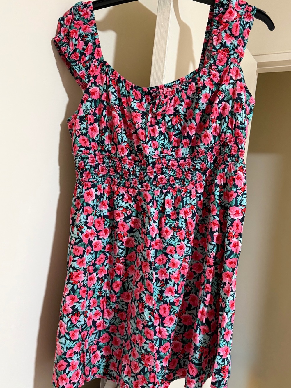 Women’s Floral Sundress in Pink and Teal